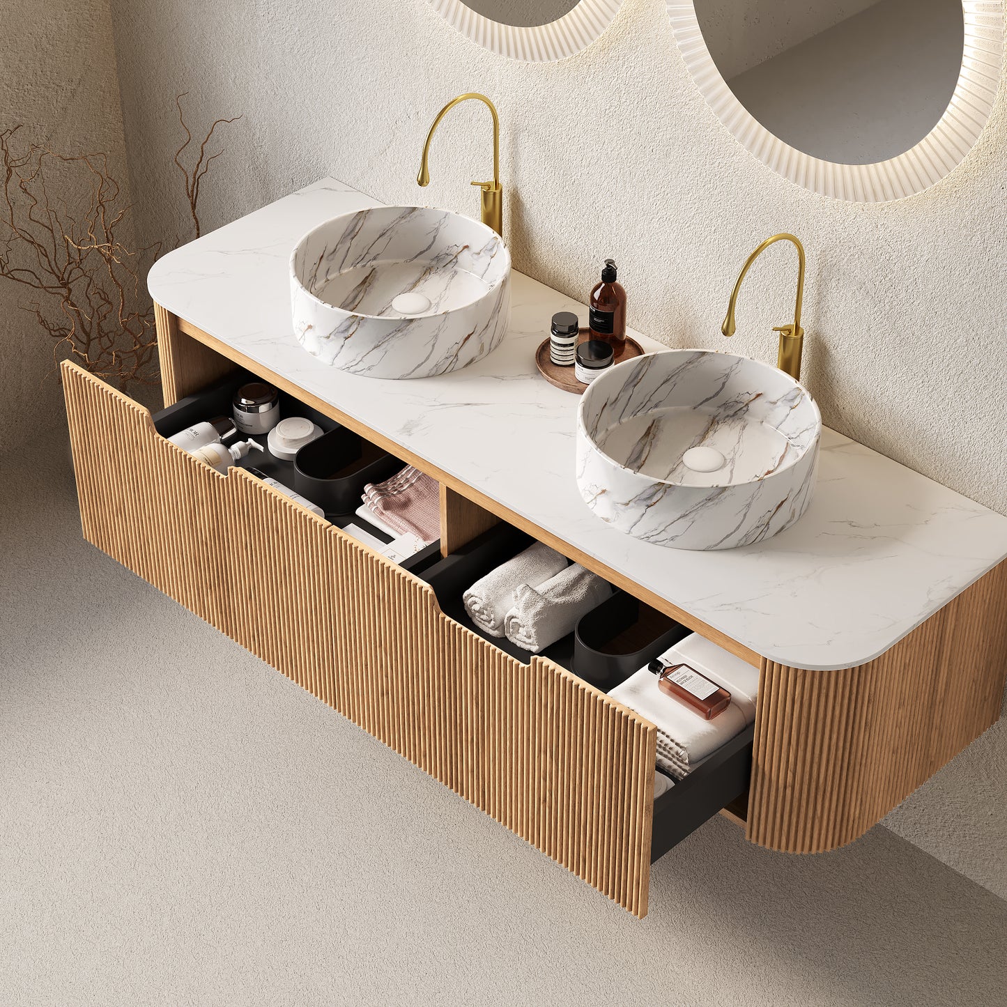 DINA 60" Bathroom Vanity with Sinks