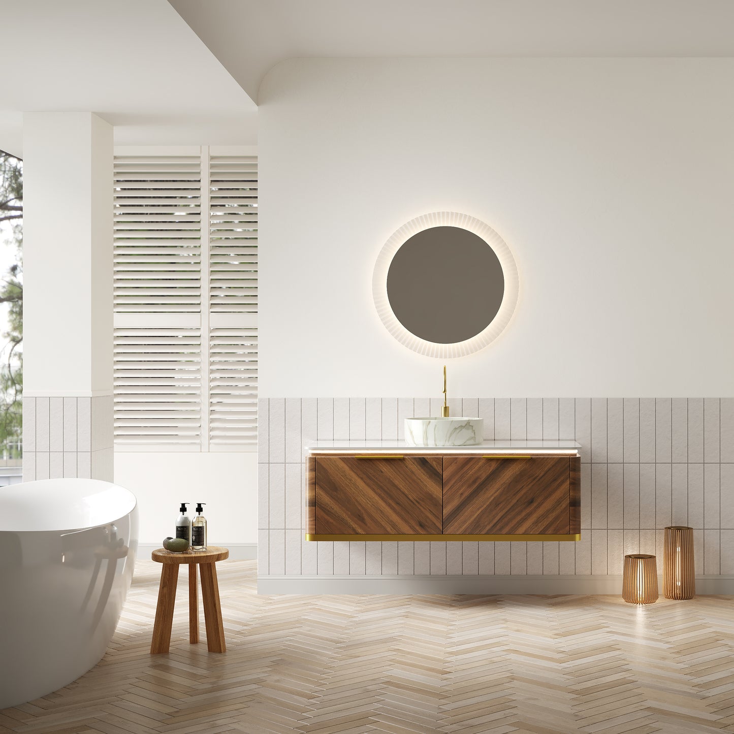 DIPA Bathroom Vanity & Sinks,Dark Walnut Woodgrain
