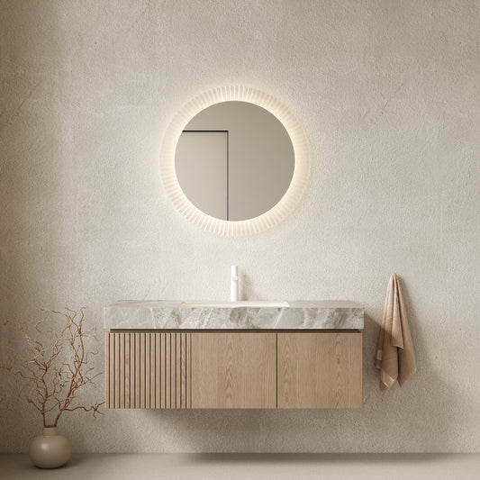 MURI Bathroom Vanity&Sink, Heidelberg Woodgrain Color