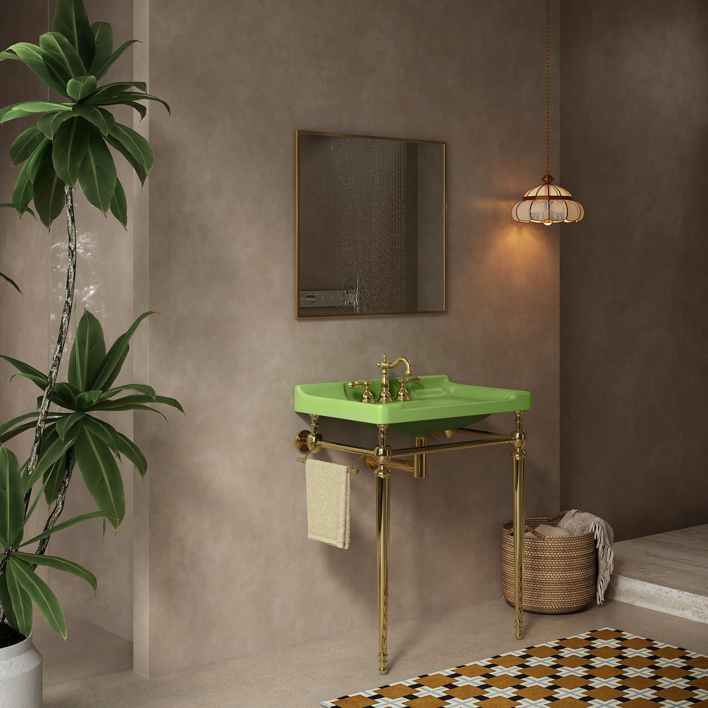 VICI 36" Badezimmer-Konsolenwaschbecken