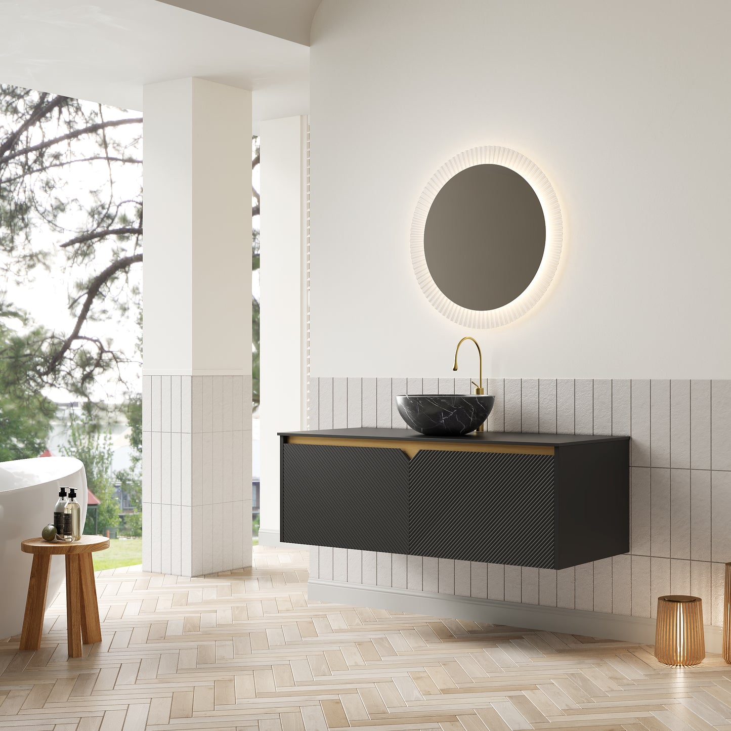 RUBEN Bathroom Vanity&Sink, Black