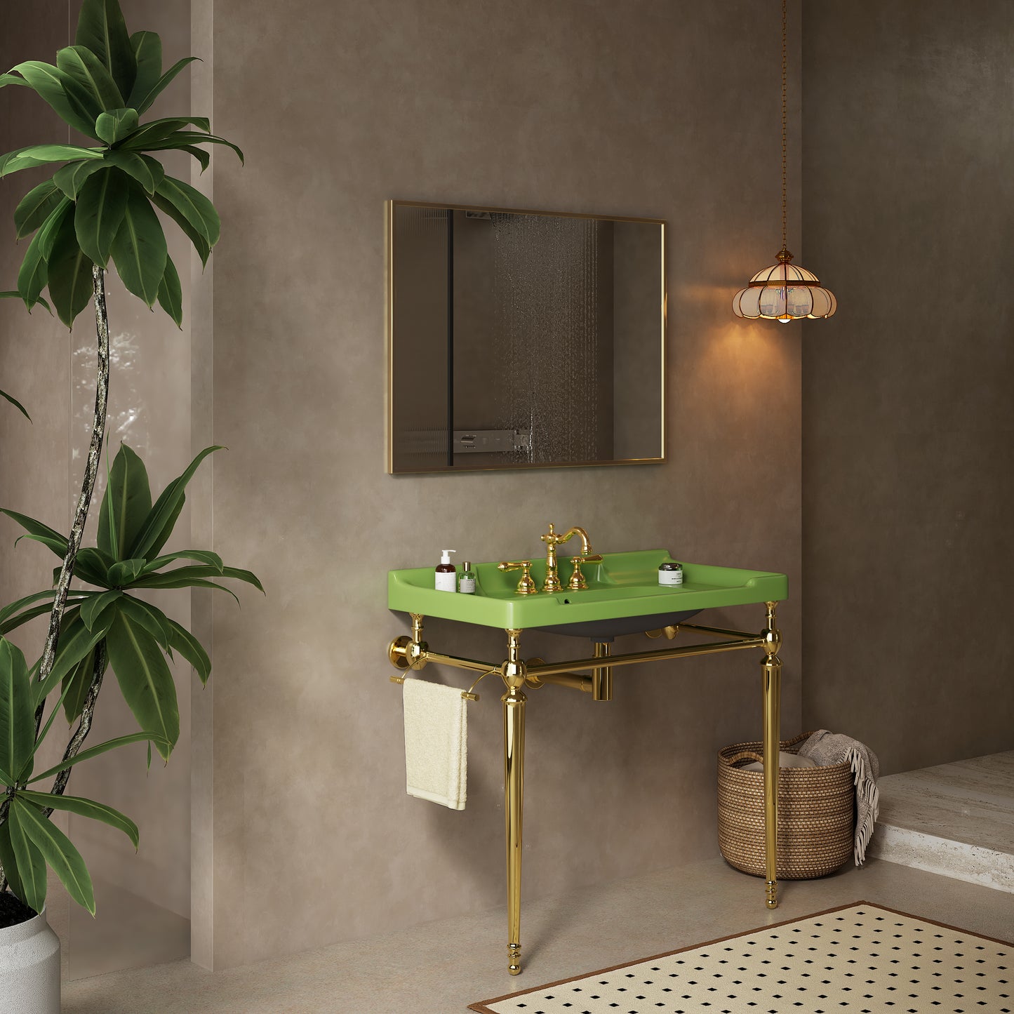 VICI 36" Badezimmer-Konsolenwaschbecken