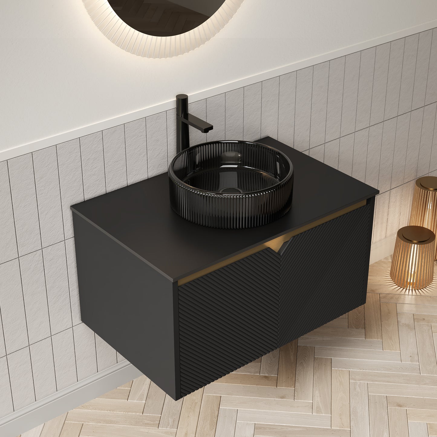 RUBEN Bathroom Vanity&Sink, Black