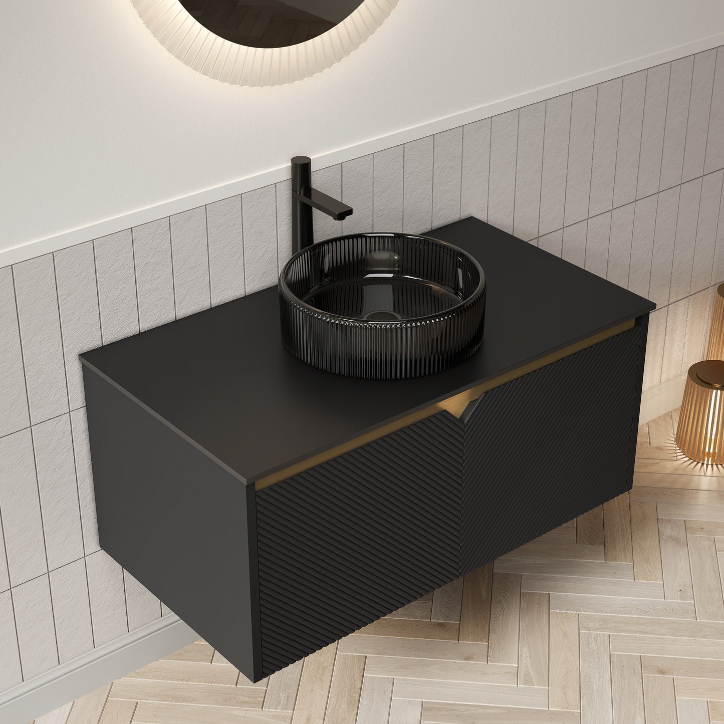 RUBEN Bathroom Vanity&Sink, Black