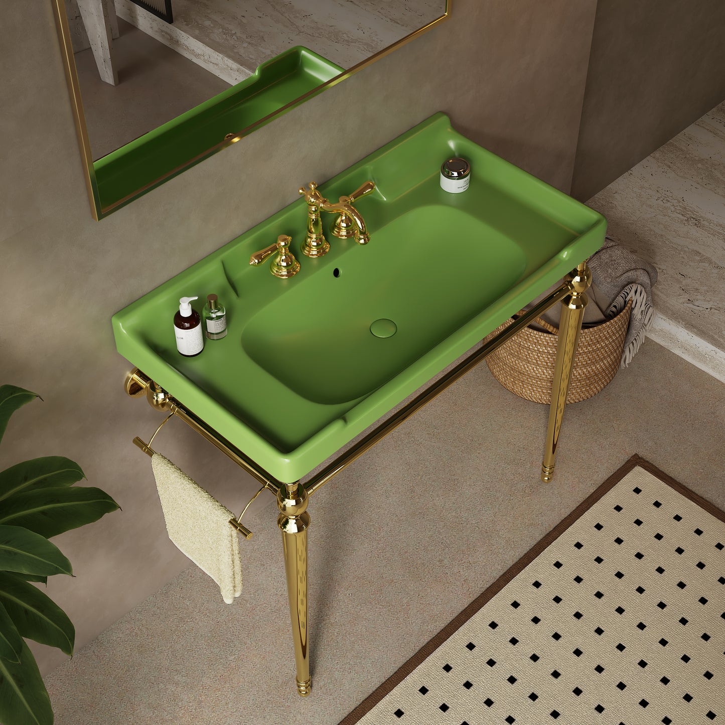 VICI 36" Badezimmer-Konsolenwaschbecken