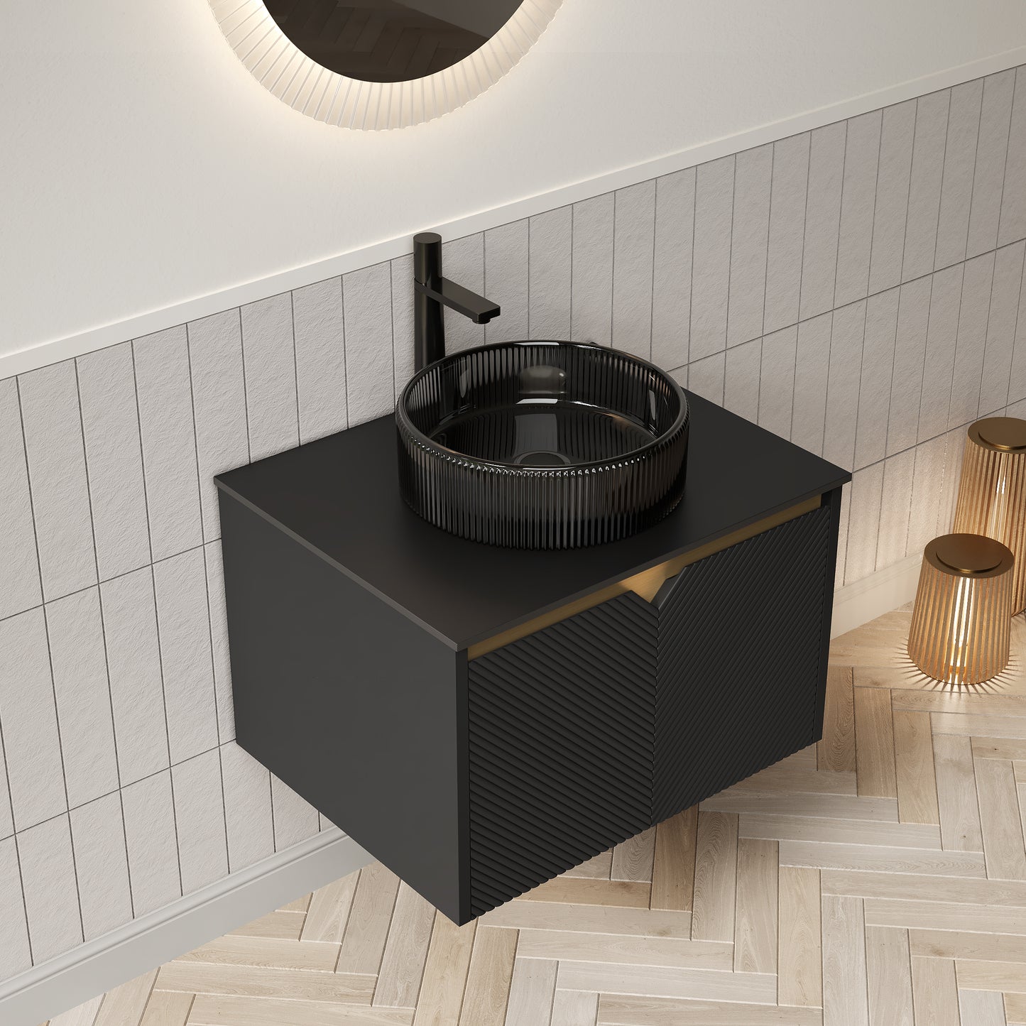 RUBEN Bathroom Vanity&Sink, Black