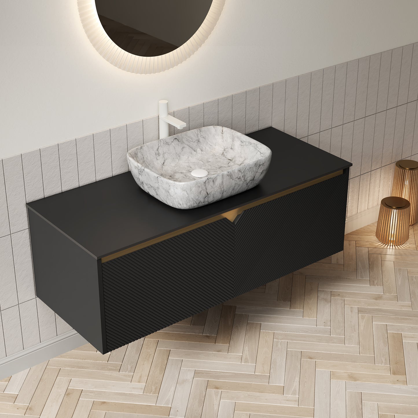 RUBEN Bathroom Vanity&Sink, Black