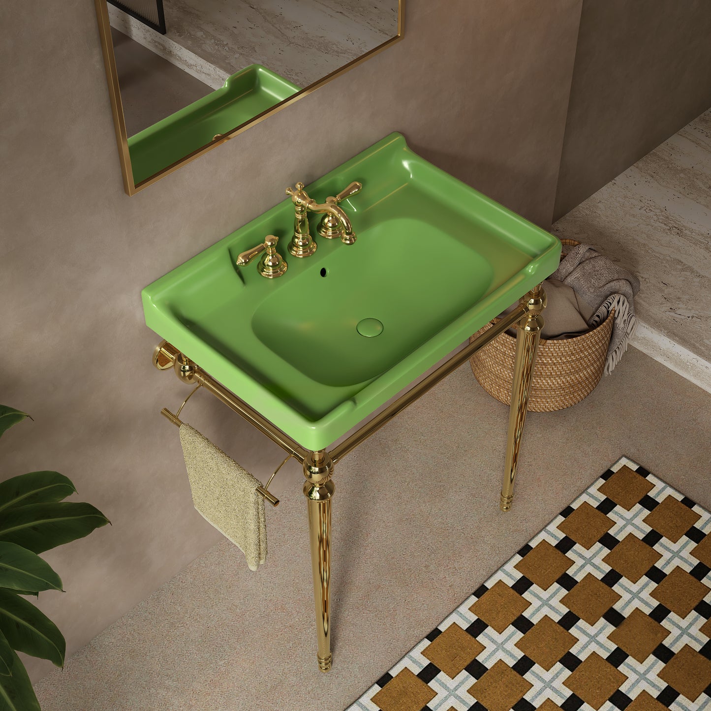 VICI 36" Badezimmer-Konsolenwaschbecken