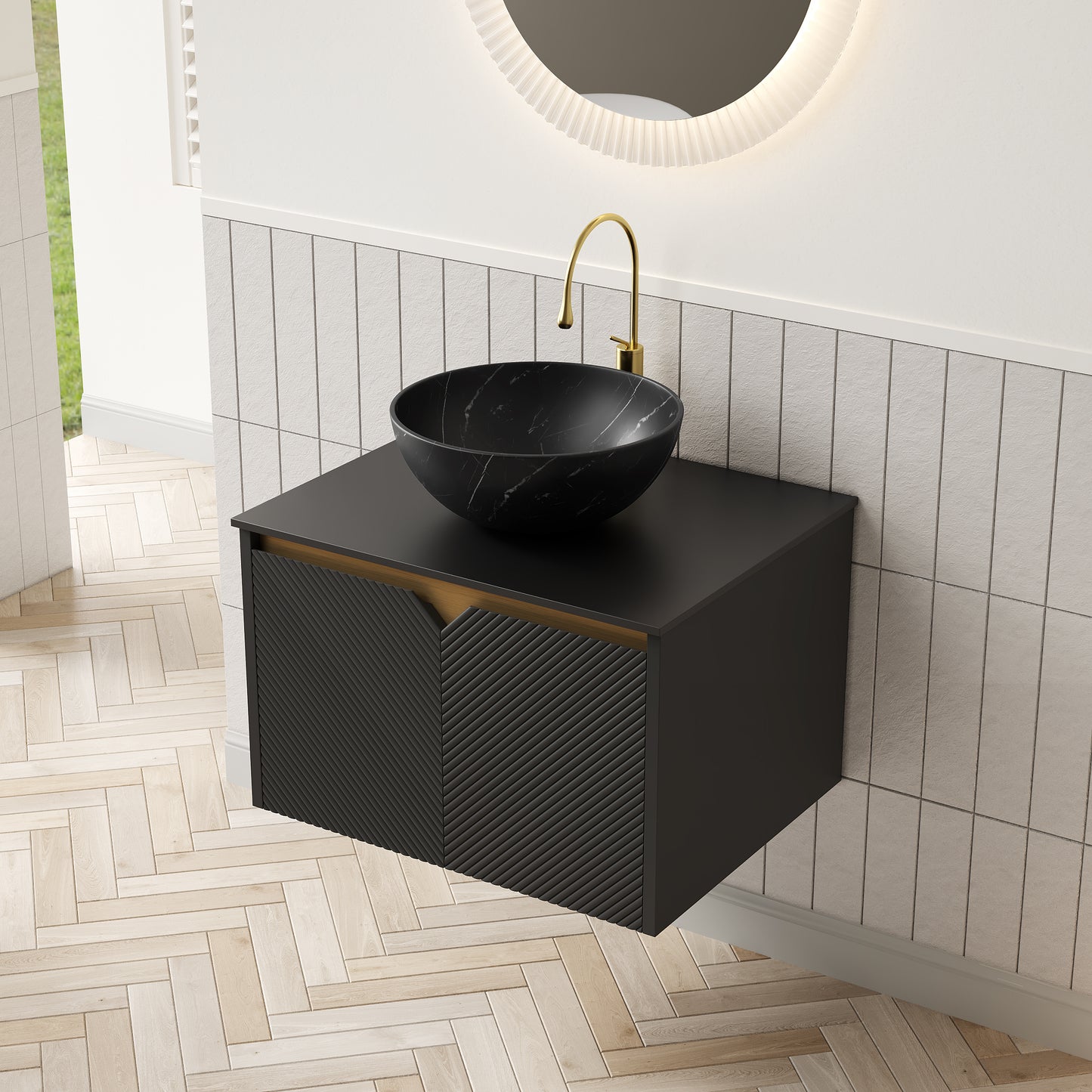RUBEN Bathroom Vanity&Sink, Black