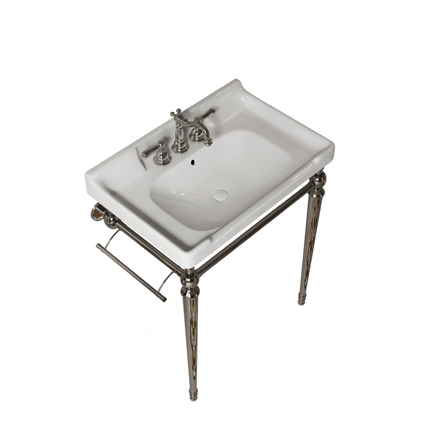 VICI Bathroom Console Sink, White Color