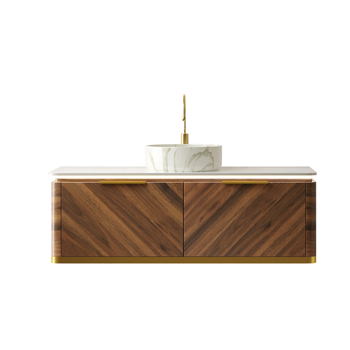 DIPA Bathroom Vanity & Sinks,Dark Walnut Woodgrain
