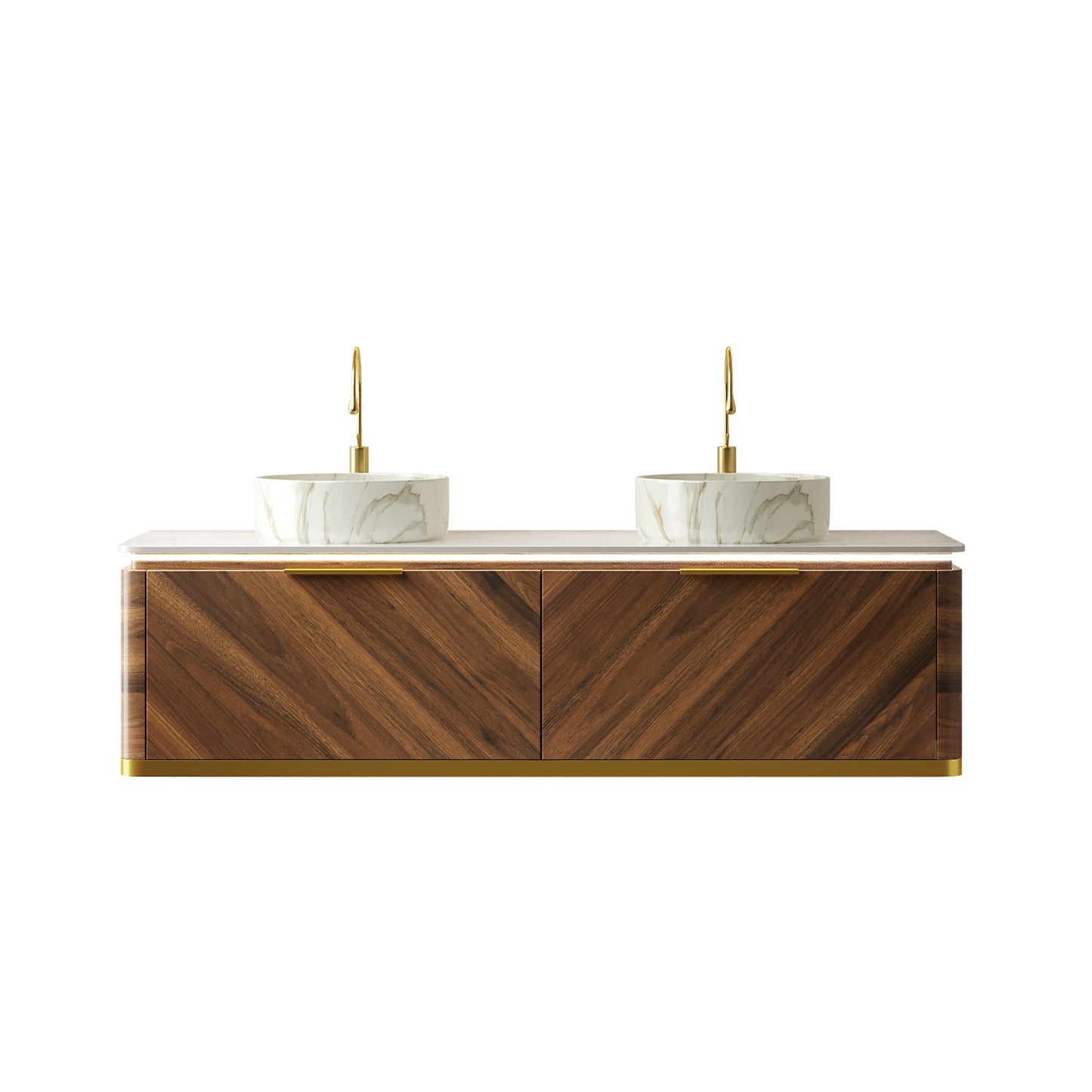DIPA Bathroom Vanity & Sinks,Dark Walnut Woodgrain