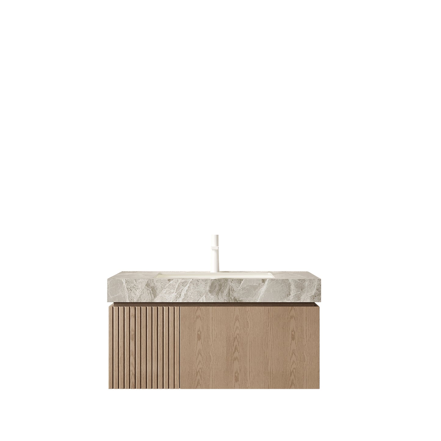 MURI Bathroom Vanity&Sink, Heidelberg Woodgrain Color