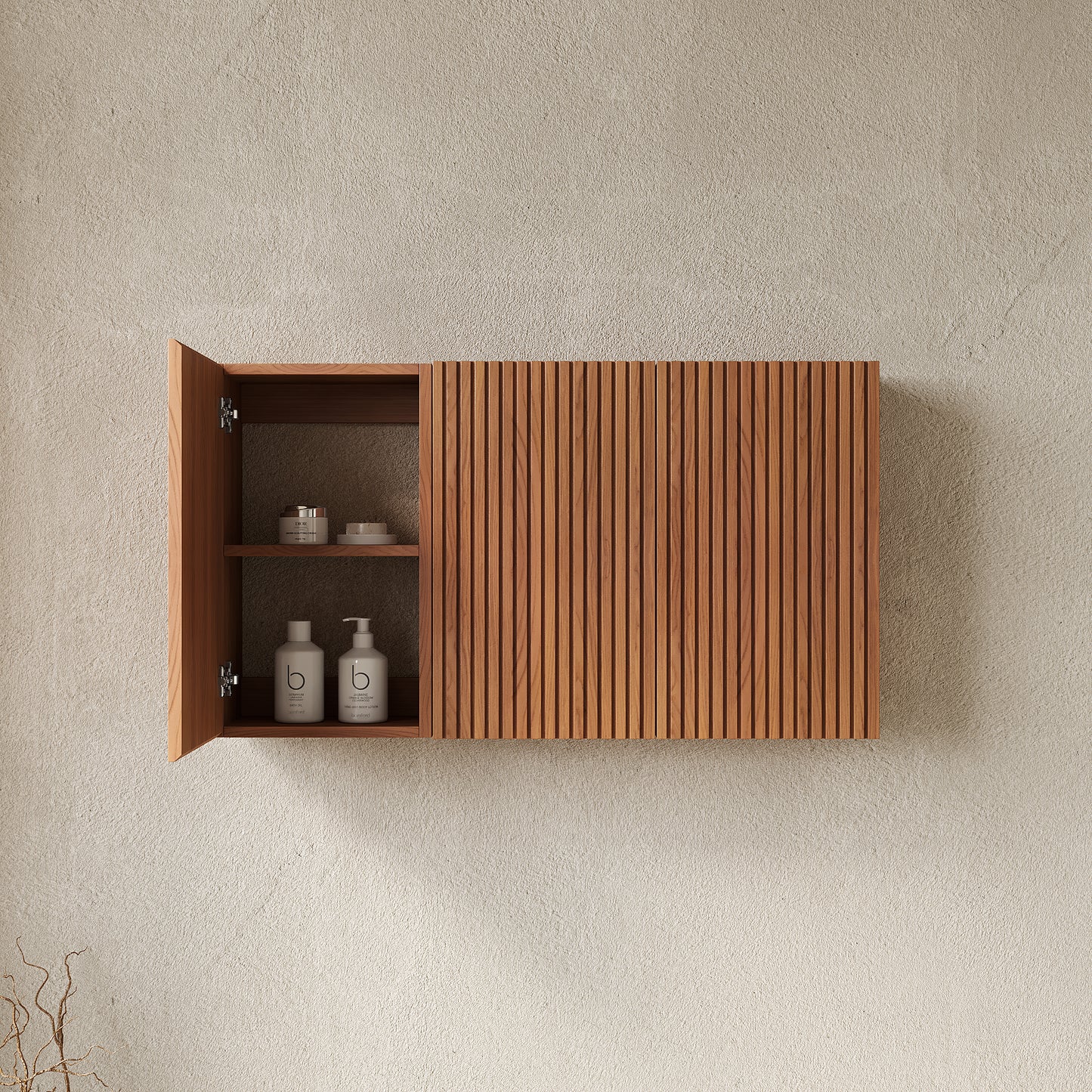 MITCH 41" Bathroom Wall Mounted Cabinet, Composed of 6 Cabinets with Doors, Can be Used in Combination or Individually, Suitable for Bathroom, Living Room, and Laundry, Brown Oak Woodgrain Color