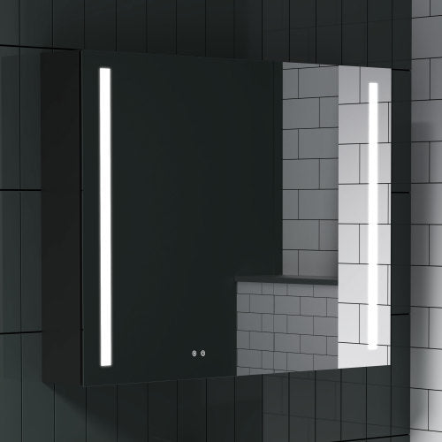 Modern Wall Mounted LED Frontlit Bathroom Mirror Cabinet