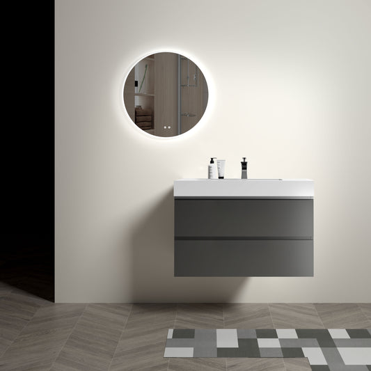 Alice|Gray Bathroom Vanity with Sink