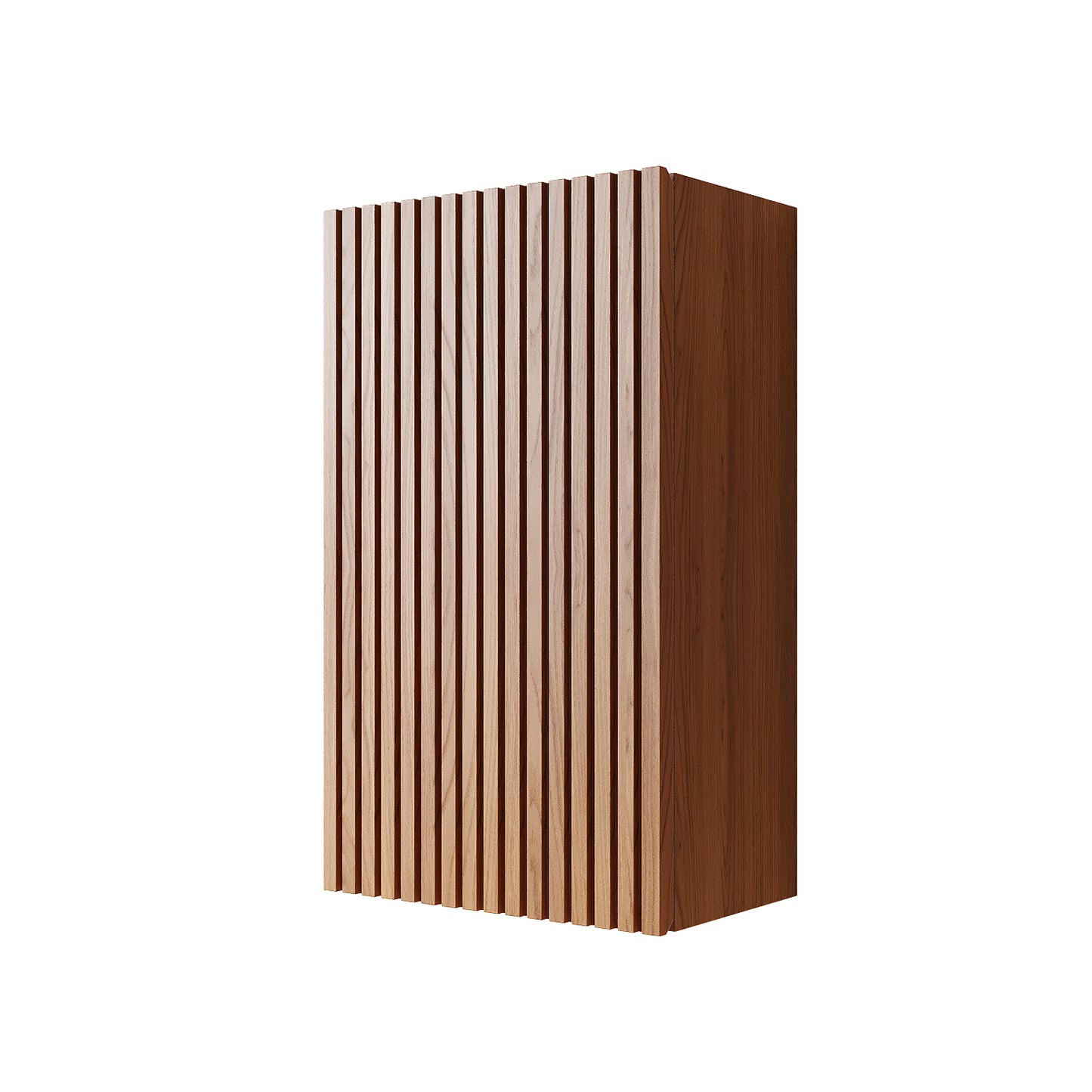 MITCH Tall Bathroom Wall Mounted Cabinet, Brown Oak Woodgrain Color