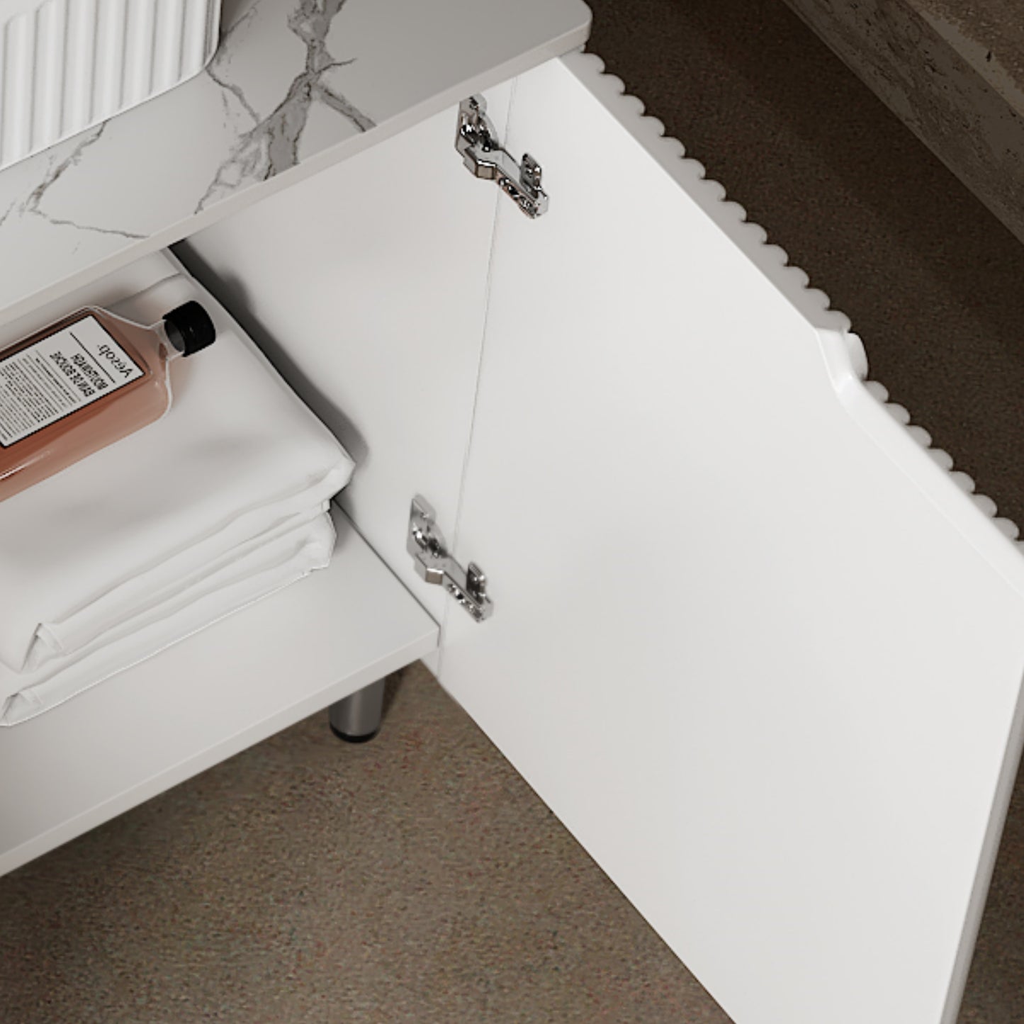 TURIO Bathroom Vanity with Sink, White Color