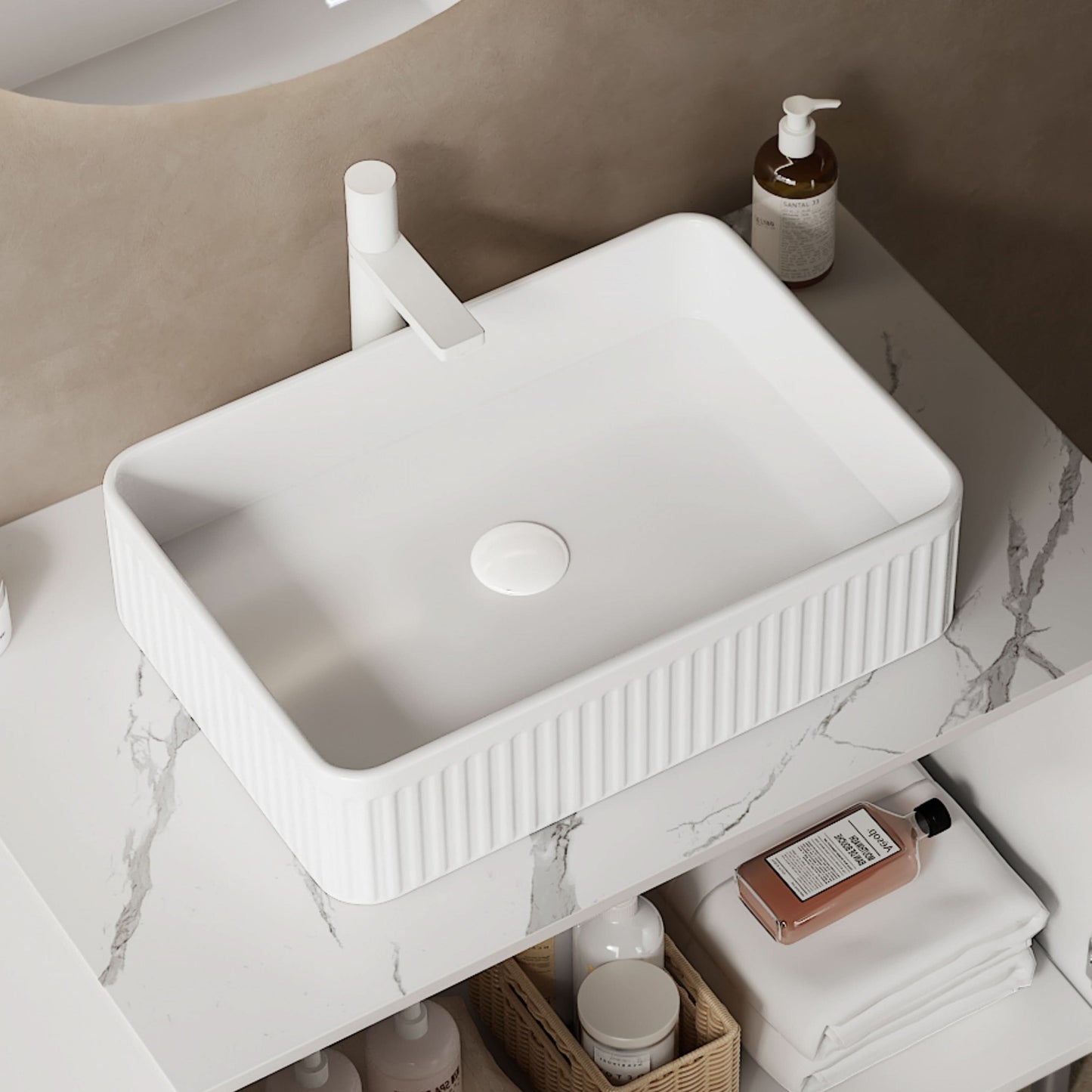 TURIO Bathroom Vanity with Sink White