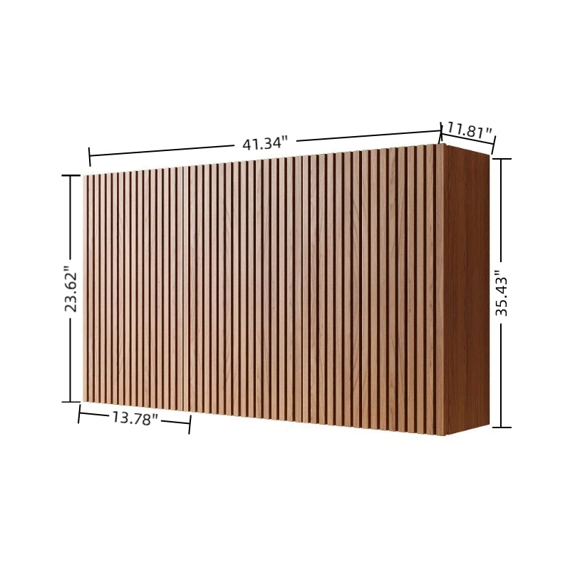 MITCH 41" Bathroom Wall Mounted Cabinet, Composed of 6 Cabinets with Doors, Can be Used in Combination or Individually, Suitable for Bathroom, Living Room, and Laundry, Brown Oak Woodgrain Color