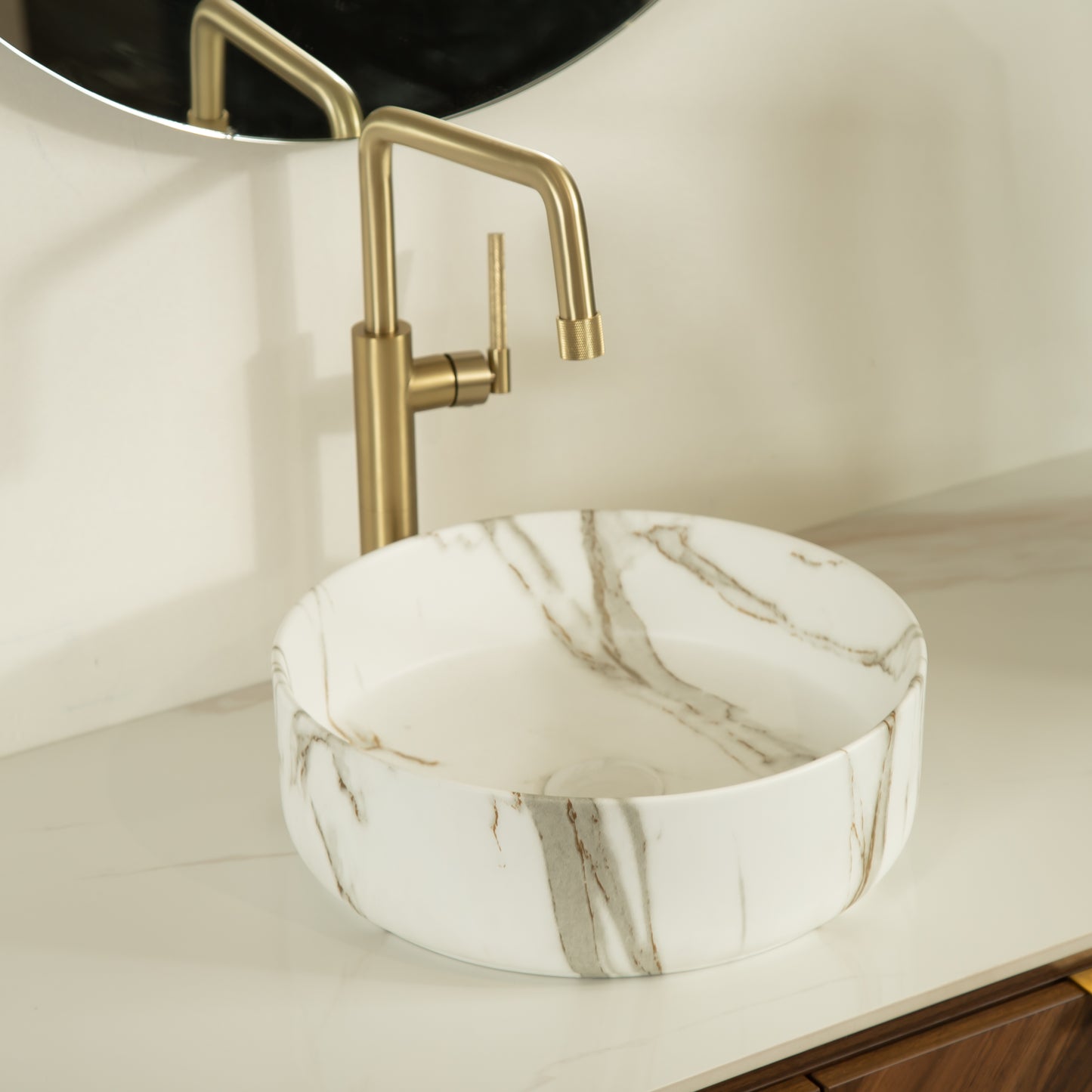DIPA Bathroom Vanity & Sinks,Dark Walnut Woodgrain