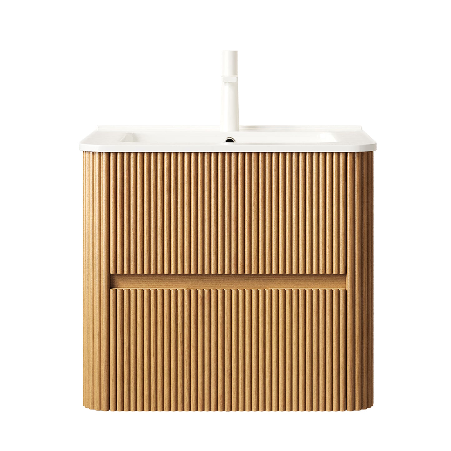 NOOR Bathroom Vanity with Sink, Natural Woodgrain Color