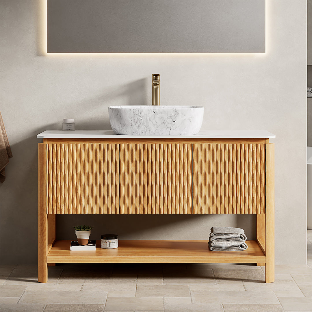 SHARMA Bathroom Vanity&Sinks, Woodgrain Color