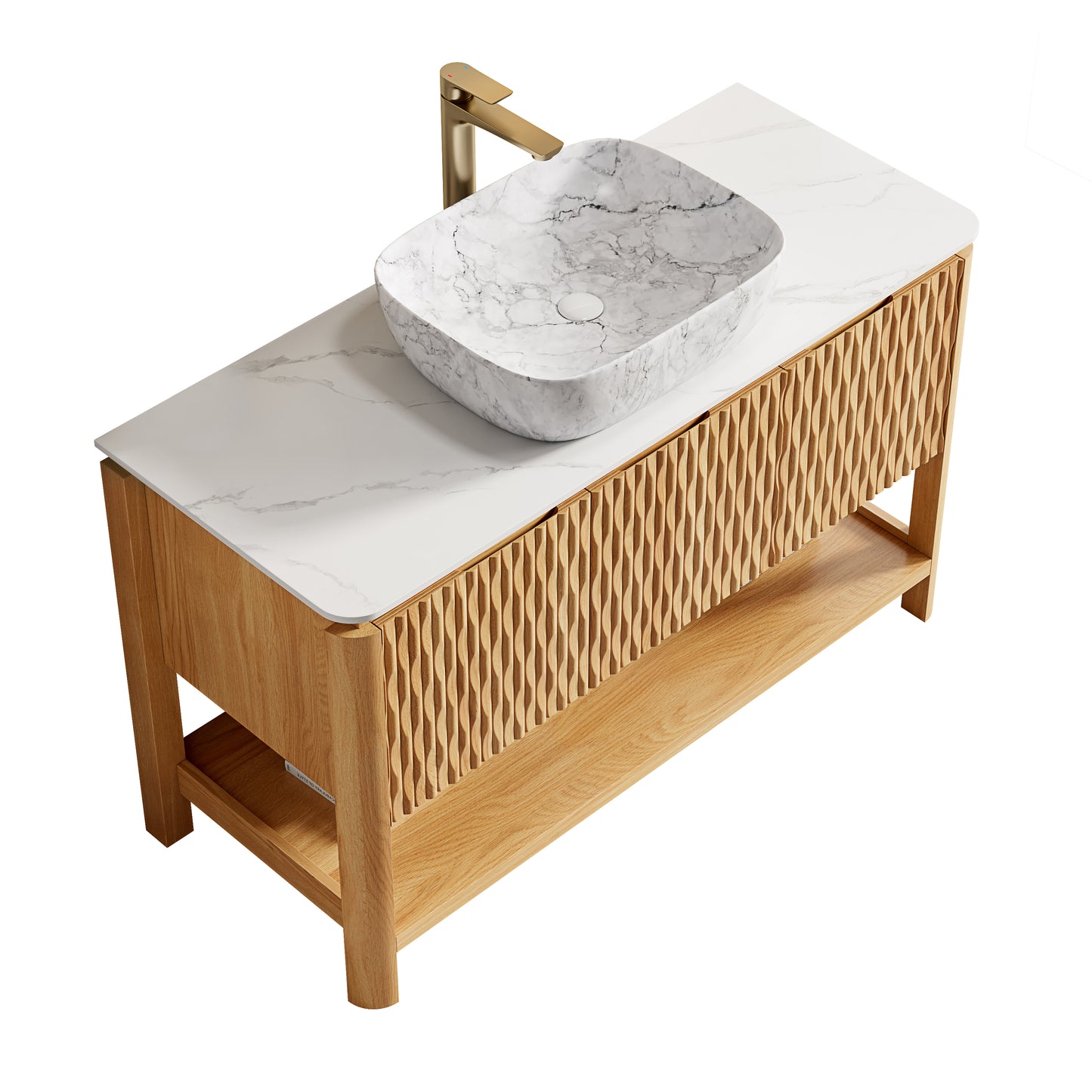 SHARMA Bathroom Vanity&Sinks, Woodgrain Color