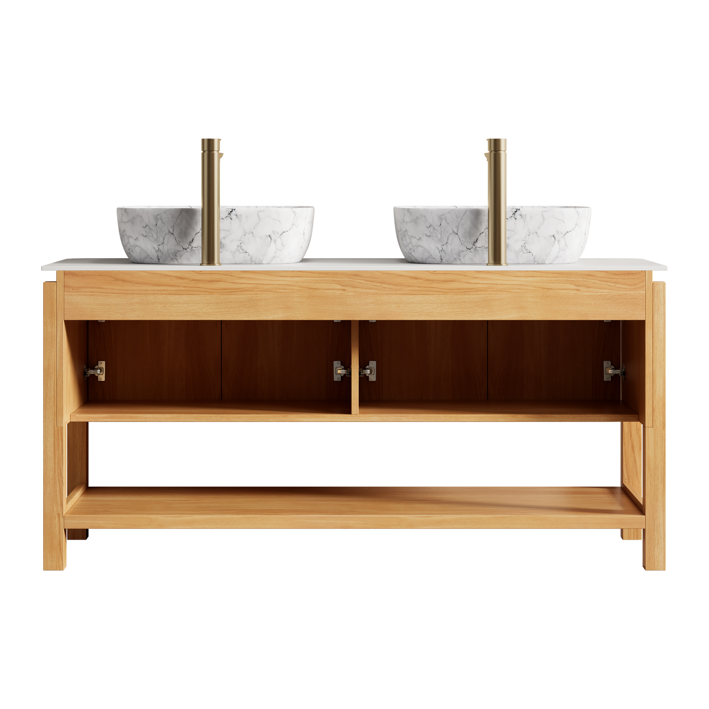 SHARMA Bathroom Vanity&Sinks, Woodgrain Color