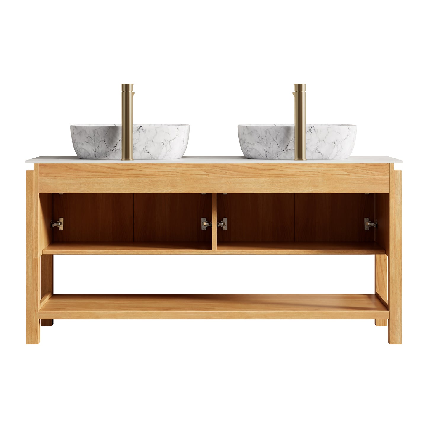 SHARMA Bathroom Vanity&Sinks, Woodgrain Color