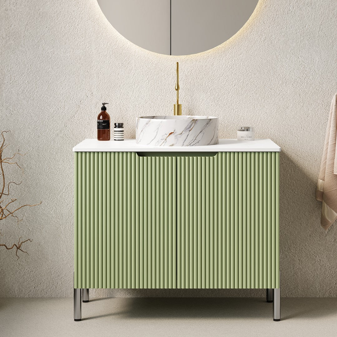 TURIO Bathroom Vanity with Sink, Green Color