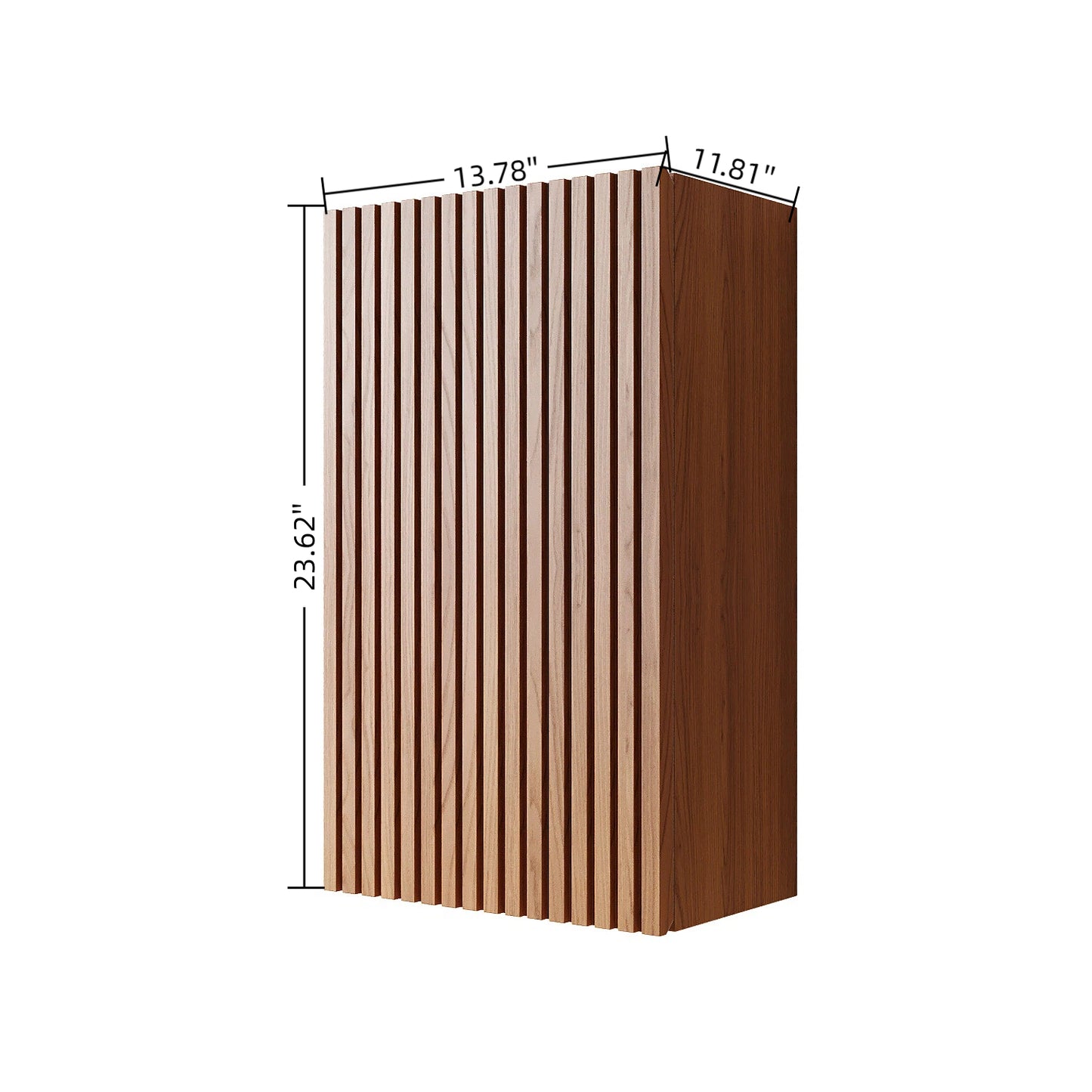 MITCH Tall Bathroom Wall Mounted Cabinet, Brown Oak Woodgrain Color